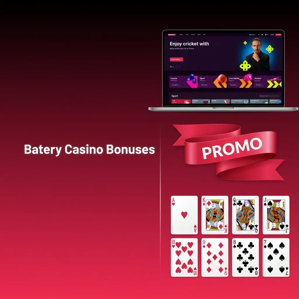 Batery Casino bonuses for Indian players including welcome pack, slots bonus, Aviator bonus, reload, and cashback offers