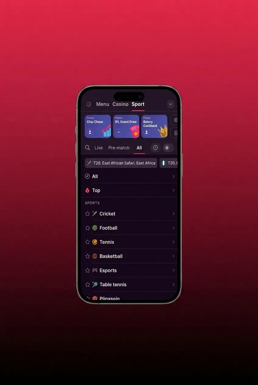 Step-by-step guide to placing your first sports bet on the Batery app across 6 easy steps